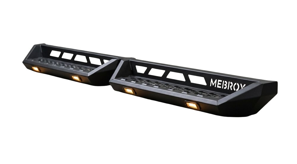 Mebrox RB-3 running board with LED lighting, black